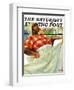 "Rain on Laundry Day," Saturday Evening Post Cover, June 15, 1940-Mariam Troop-Framed Giclee Print