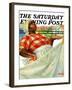 "Rain on Laundry Day," Saturday Evening Post Cover, June 15, 1940-Mariam Troop-Framed Giclee Print