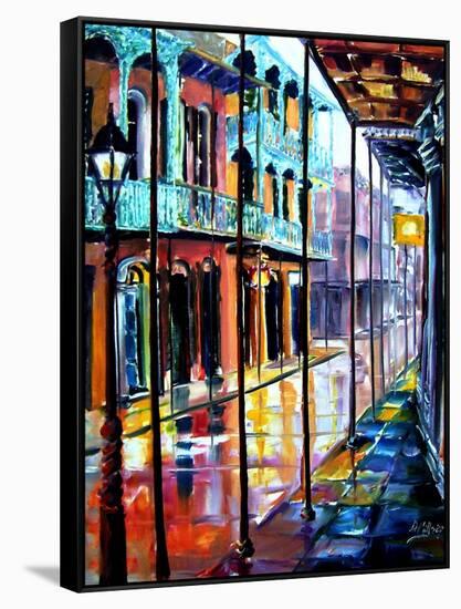 Rain on Royal Street-Diane Millsap-Framed Stretched Canvas