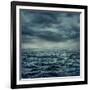 Rain over the Stormy Sea-egal-Framed Art Print