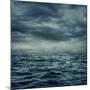 Rain over the Stormy Sea-egal-Mounted Art Print