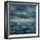 Rain over the Stormy Sea-egal-Framed Art Print