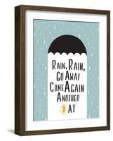 Rain, Rain, Go Away Minimalism-null-Framed Art Print