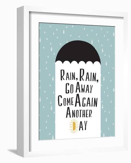 Rain, Rain, Go Away Minimalism-null-Framed Art Print