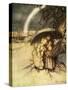 Rain, rain, go to Spain-Arthur Rackham-Stretched Canvas