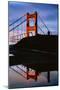 Rain Reflection, Early Morning Golden Gate Bridge, San Francisco-Vincent James-Mounted Photographic Print