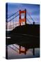 Rain Reflection, Early Morning Golden Gate Bridge, San Francisco-Vincent James-Stretched Canvas