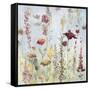 Rain Shower Garden-Lora Gold-Framed Stretched Canvas