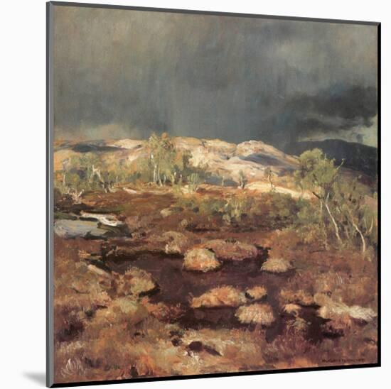 Rain Shower in a Bog in Norway-Eugen Bracht-Mounted Art Print