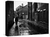 Rain Slicked Street Scene in Poor Section of City in Eastern US-Walker Evans-Stretched Canvas