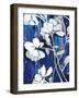 Rain Song Flowers in Royal 2-Megan Swartz-Framed Art Print