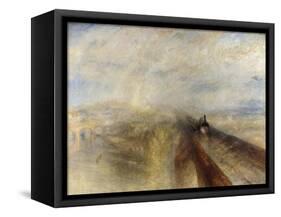 Rain, Steam, and Speed, the Great Western Railway, 1844-JMW Turner-Framed Stretched Canvas