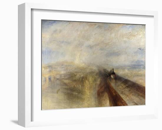 Rain, Steam, and Speed, the Great Western Railway, 1844-JMW Turner-Framed Premium Giclee Print