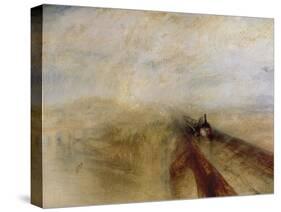 Rain Steam and Speed, the Great Western Railway, Painted Before 1844-J. M. W. Turner-Stretched Canvas