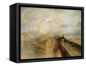 Rain, Steam, and Speed-J. M. W. Turner-Framed Stretched Canvas