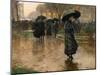 Rain Storm, Union Square, 1890-Childe Hassam-Mounted Giclee Print