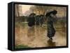 Rain Storm, Union Square, 1890-Childe Hassam-Framed Stretched Canvas