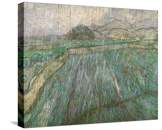 Rain-Vincent Van Gogh-Stretched Canvas