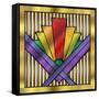 Rainbow 3-Art Deco Designs-Framed Stretched Canvas