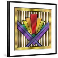 Rainbow 3-Art Deco Designs-Framed Giclee Print