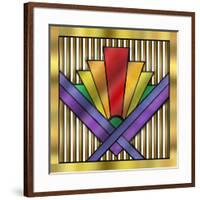 Rainbow 3-Art Deco Designs-Framed Giclee Print