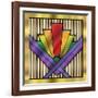 Rainbow 3-Art Deco Designs-Framed Giclee Print