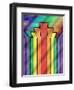 Rainbow 4-Art Deco Designs-Framed Giclee Print