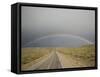 Rainbow Above the Pampas and Highway, Argentina, South America-Colin Brynn-Framed Stretched Canvas