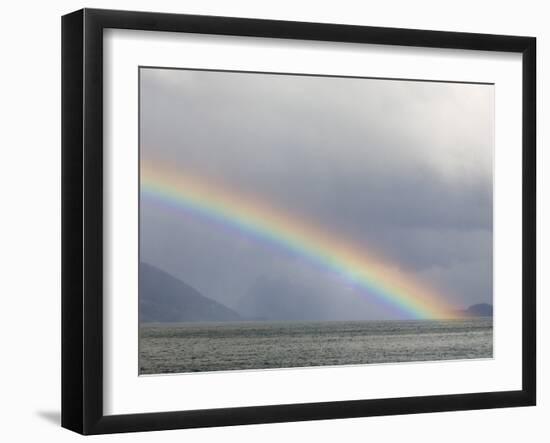 Rainbow, Agostini Fjord, Tierra Del Fuego, Patagonia, Chile, South America-Sergio Pitamitz-Framed Photographic Print