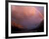 Rainbow and Stormy Sunrise Over St. Mary Lake, Glacier National Park, Montana, USA-Diane Johnson-Framed Photographic Print