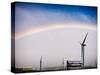 Rainbow and Windmills-Janice Sullivan-Stretched Canvas