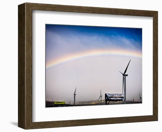 Rainbow and Windmills-Janice Sullivan-Framed Giclee Print