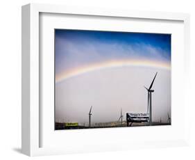 Rainbow and Windmills-Janice Sullivan-Framed Giclee Print