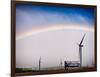 Rainbow and Windmills-Janice Sullivan-Framed Giclee Print