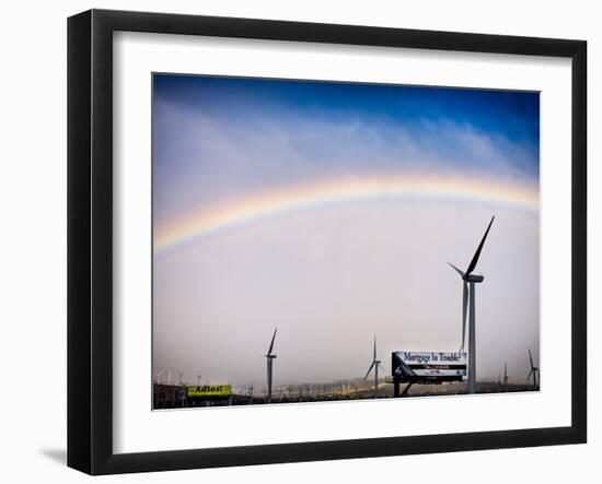 Rainbow and Windmills-Janice Sullivan-Framed Giclee Print