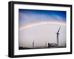 Rainbow and Windmills-Janice Sullivan-Framed Giclee Print