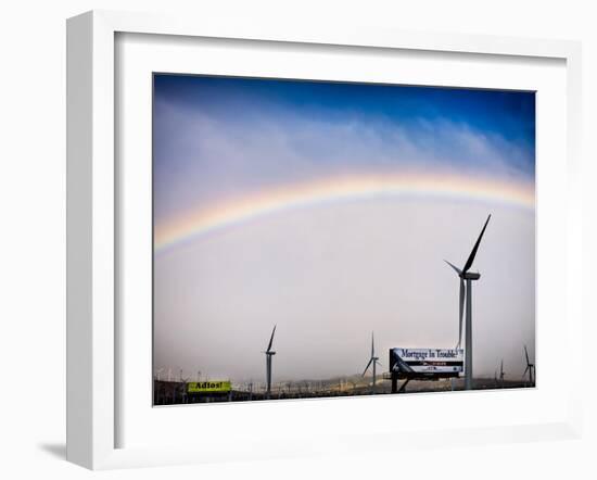 Rainbow and Windmills-Janice Sullivan-Framed Giclee Print