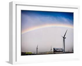 Rainbow and Windmills-Janice Sullivan-Framed Giclee Print