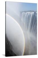 Rainbow and Zambezi River at Victoria Falls, Zimbabwe-Paul Souders-Stretched Canvas