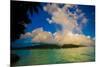 Rainbow Arcing over the Overwater Bungalows, Le Taha'A Resort, Tahiti-Laura Grier-Mounted Photographic Print