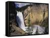 Rainbow at Lower Yellowstone Falls-James Randklev-Framed Stretched Canvas