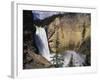 Rainbow at Lower Yellowstone Falls-James Randklev-Framed Photographic Print