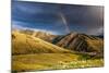 Rainbow at Sunset over Hellgate Canyon in Missoula, Montana-James White-Mounted Photographic Print