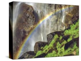 Rainbow at the Base of Bridal Veil Falls, Yosemite National Park, California, USA-Christopher Talbot Frank-Stretched Canvas