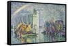 Rainbow at the Port of La Rochelle; Arc-En-Ciel, La Rochelle, Le Port, 1912-Paul Signac-Framed Stretched Canvas