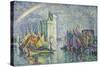 Rainbow at the Port of La Rochelle; Arc-En-Ciel, La Rochelle, Le Port, 1912-Paul Signac-Stretched Canvas