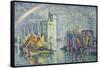Rainbow at the Port of La Rochelle; Arc-En-Ciel, La Rochelle, Le Port, 1912-Paul Signac-Framed Stretched Canvas
