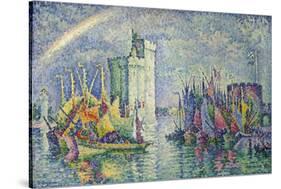 Rainbow at the Port of La Rochelle; Arc-En-Ciel, La Rochelle, Le Port, 1912-Paul Signac-Stretched Canvas