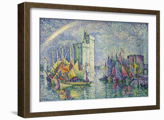 Rainbow at the Port of La Rochelle; Arc-En-Ciel, La Rochelle, Le Port, 1912-Paul Signac-Framed Giclee Print