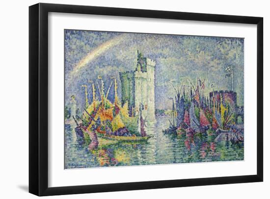 Rainbow at the Port of La Rochelle; Arc-En-Ciel, La Rochelle, Le Port, 1912-Paul Signac-Framed Giclee Print